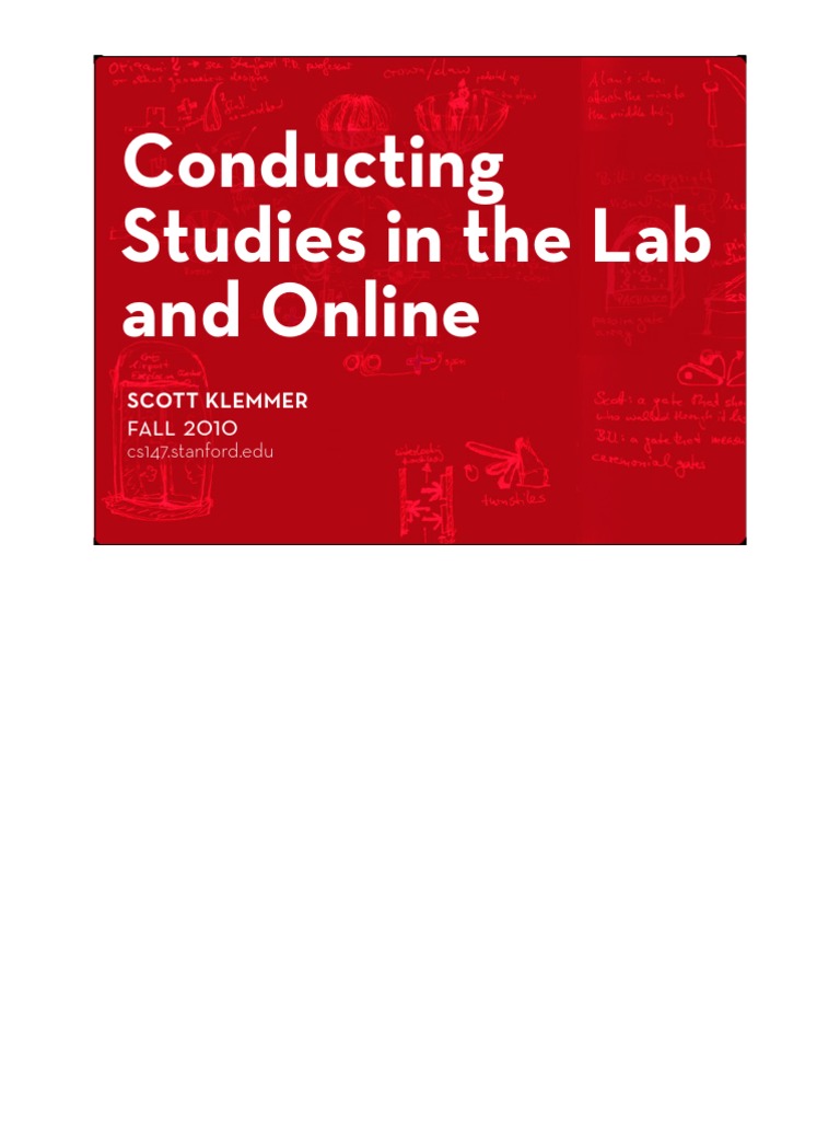 Conducting A User Study Pdf Usability Experiment