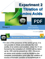 Experiment 2 Titration of Amino Acids (Sorensen’s Formol