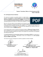 Invitación Ponente Asamblea Nacional AMMEF - Dr. José Eugenio Guerra Cárdenas