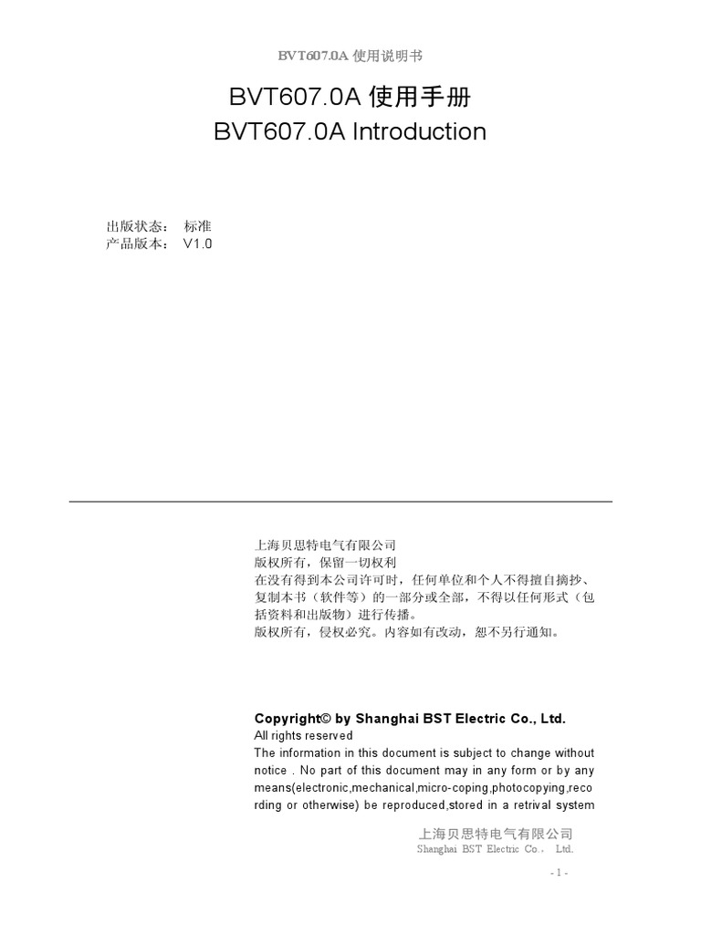 BVT607 English | PDF | Usb | Electronics