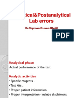 Analytical & Postanalytical Lab Errors
