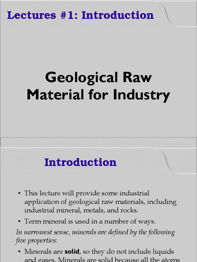 Geologycal Raw Material PDF Paint Pigment