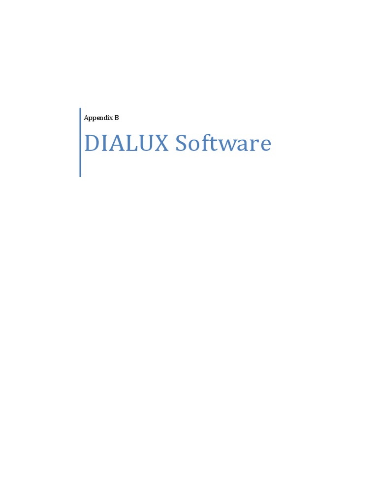DIALUX Software: Appendix B | PDF