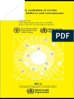 Safety Evaluation of Certain Food Additives and Contaminants - WHO Food Additives Series 59