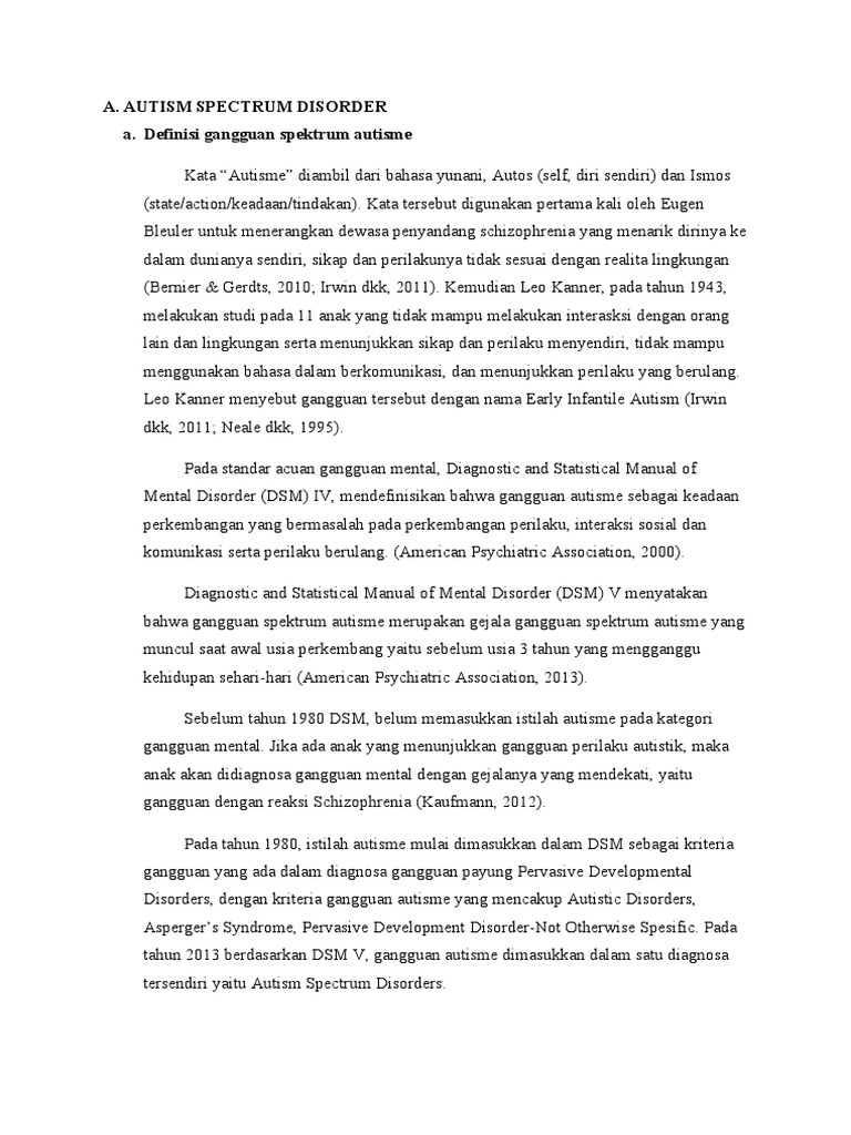 Autism Spectrum Disorder Pdf