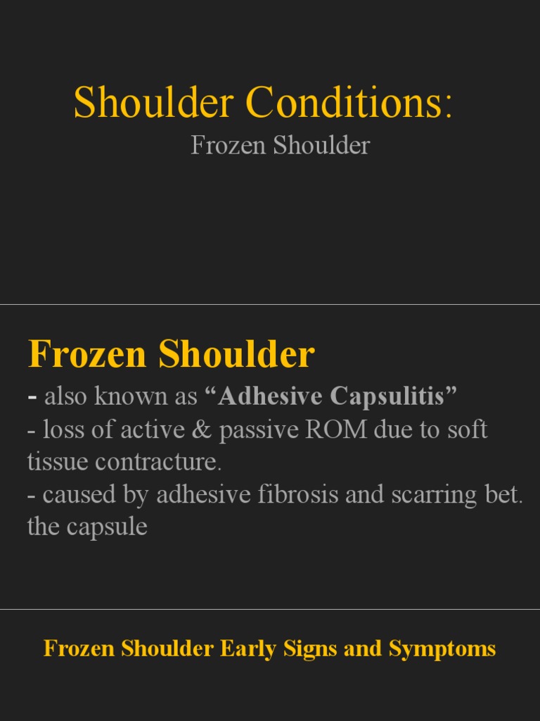 Case Pre. Frozen Shoulder PDF Shoulder Diseases And Disorders