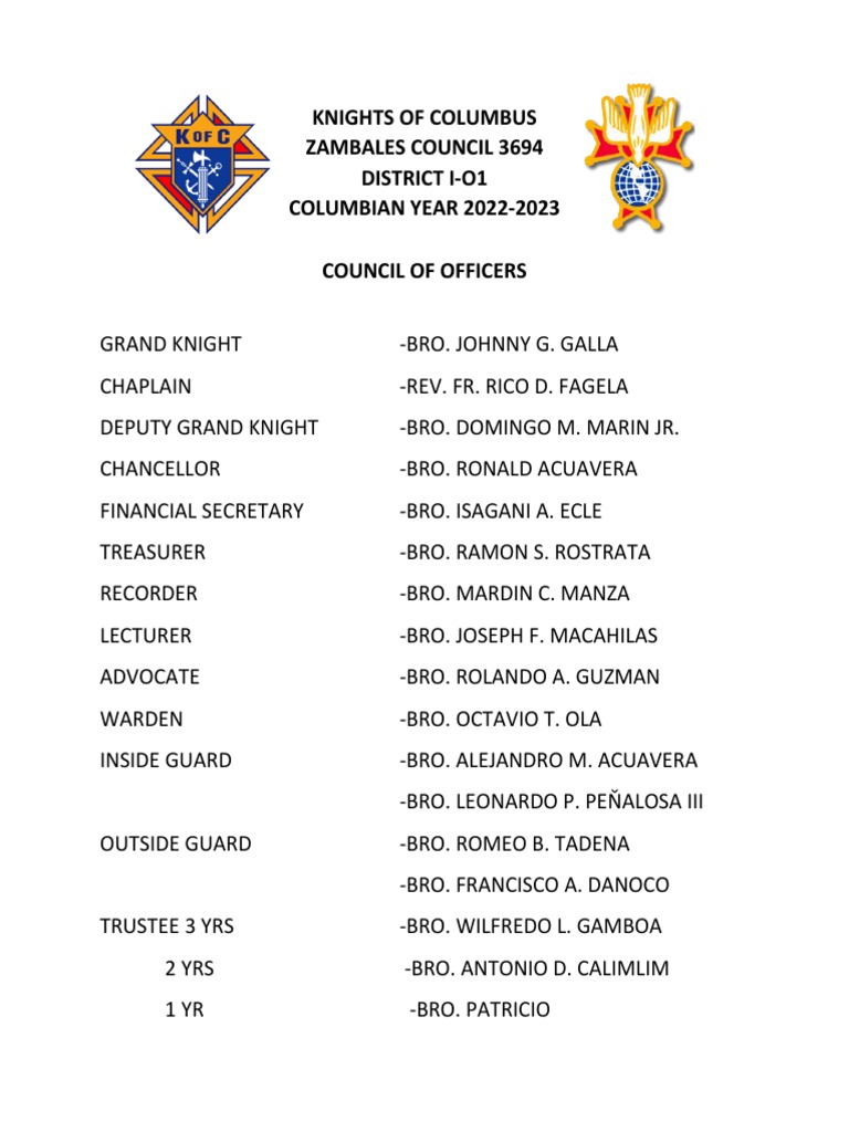 Council of Officers 2022-2023 | PDF