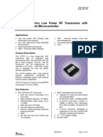 Single Chip Very Low Power RF Transceiver With 8051-Compatible Microcontroller