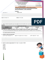 Atividade e Conteúdo de Matemática Data 19 02 2021