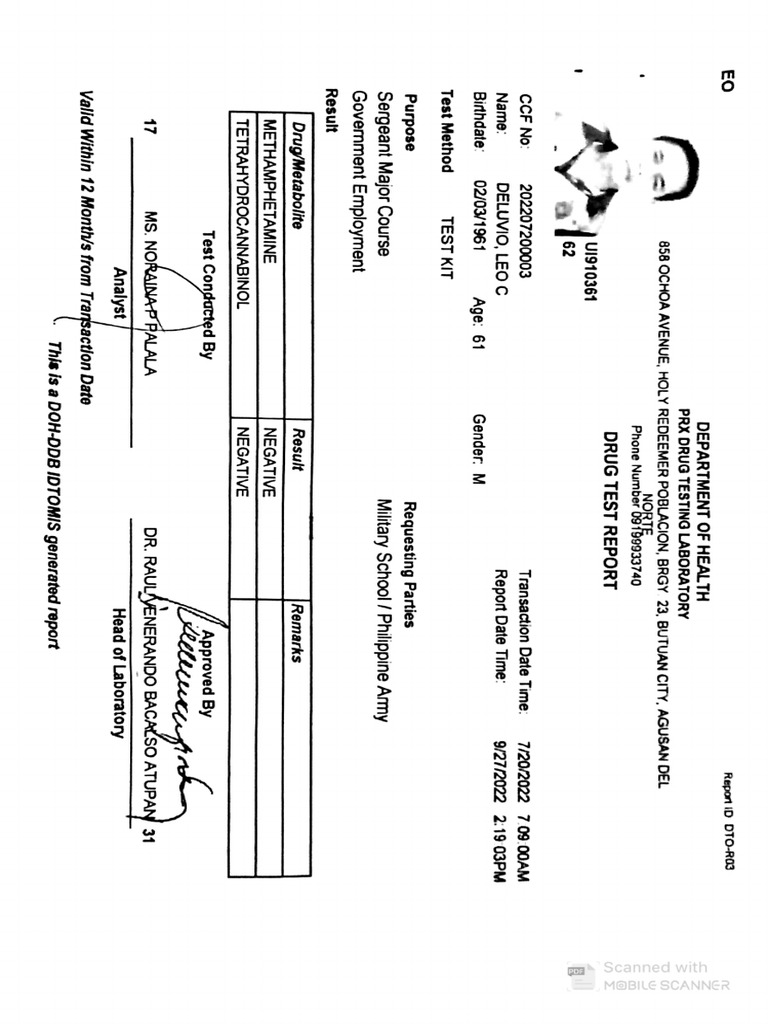Drug Test | PDF