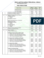 BISE Lahore fee structure