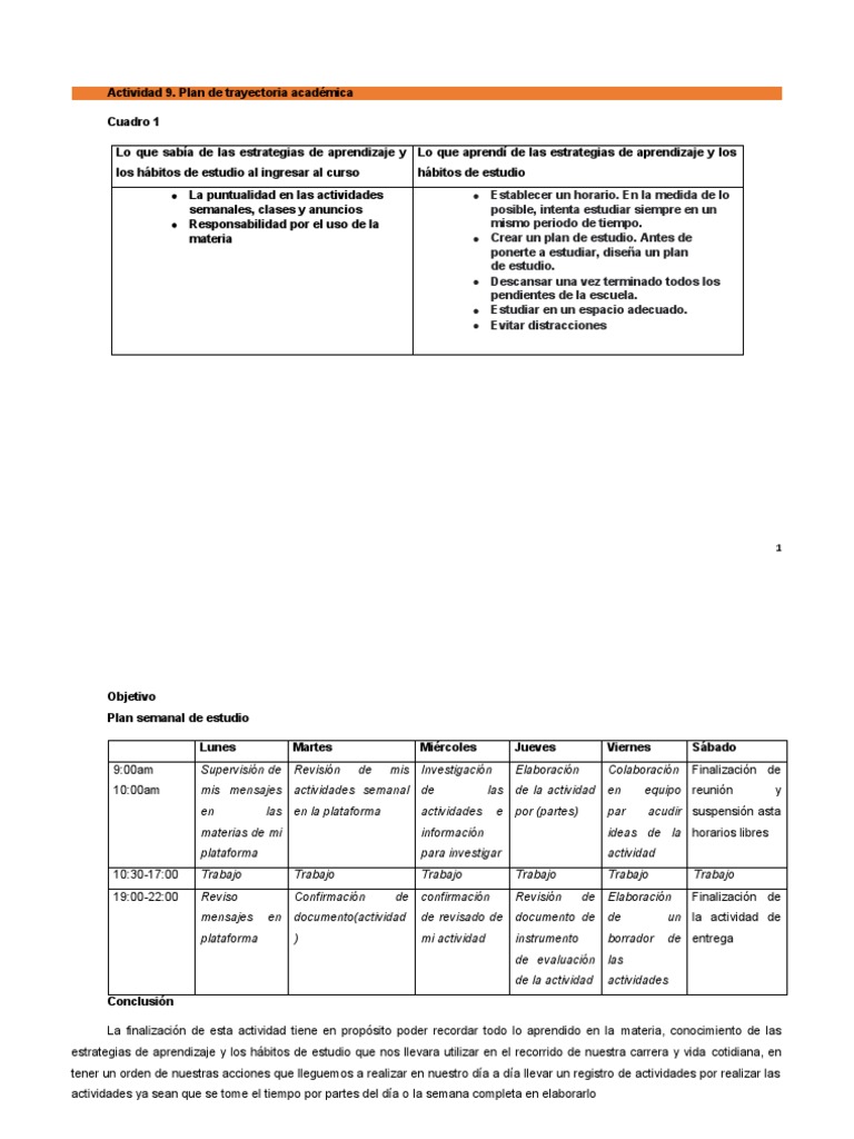 Plan de Estudio y Estrategias de Aprendizaje | PDF | Aprendizaje