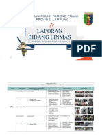 Laporan Bidang Linmas Laporan Bidang Linmas: Satuan Polisi Pamong Praja Provinsi Lampung