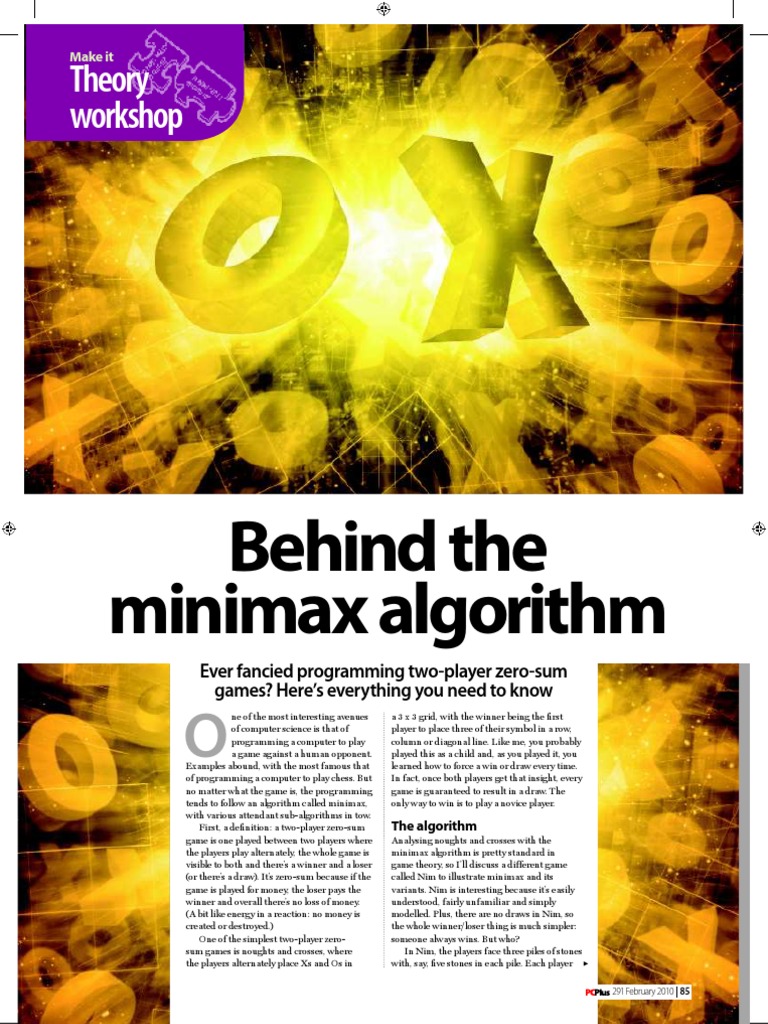 Minimax Algorithm for Two-Player Games | PDF | Algorithms And Data ...