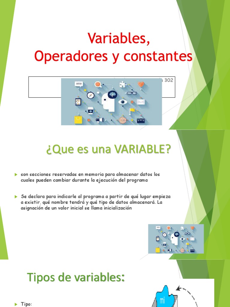 Variables, Operadores y Constantes | PDF | Tipo de datos | Datos de ...
