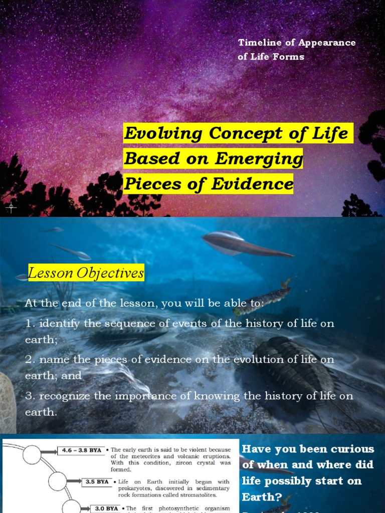 Lesson 2 Timeline Of Appearance Of Life Forms PDF