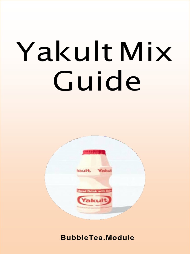 Yakult Fruit Mix Recipe PDF Non Alcoholic Drinks Cuisine