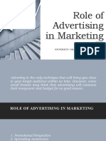 Role of Advertising in Marketing