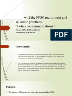 FPSC Recruitment Practices Policy Recommendations