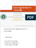 Sanayide Laser Uygulamaları Ve Güvenliği Prof. Dr. Elif KAÇAR