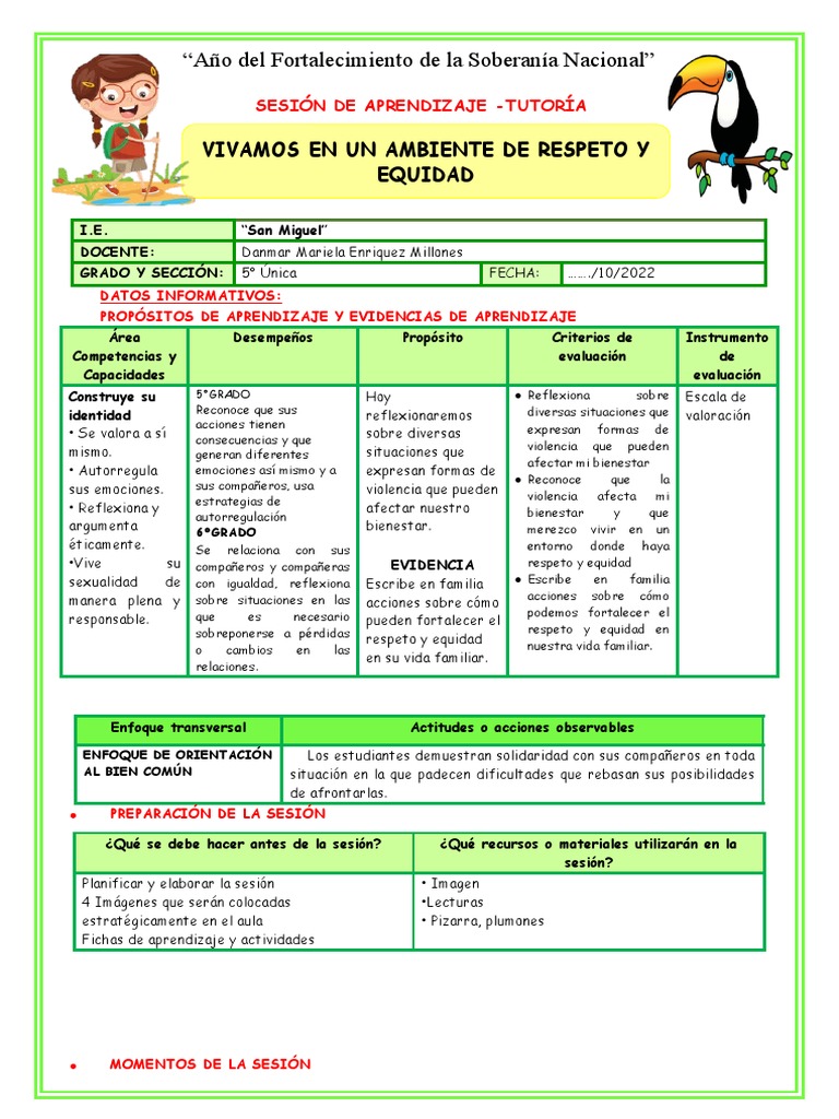 Vivamos en Respeto y Equidad | PDF | Evaluación | Aprendizaje
