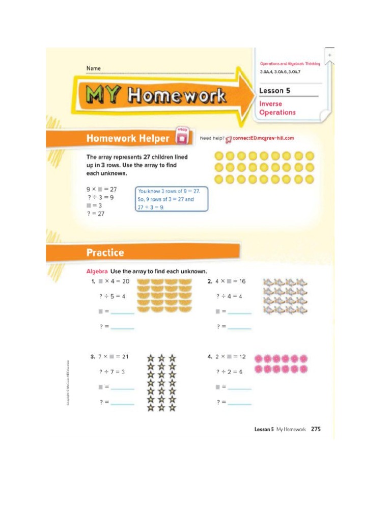 Grade 3 Homework | PDF