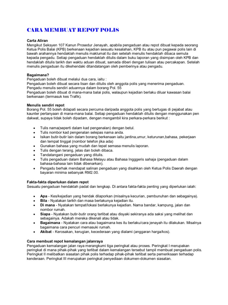 Cara Membuat Repot Polis