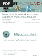 Better Ansible Network Automation With Roles and Custom Modules