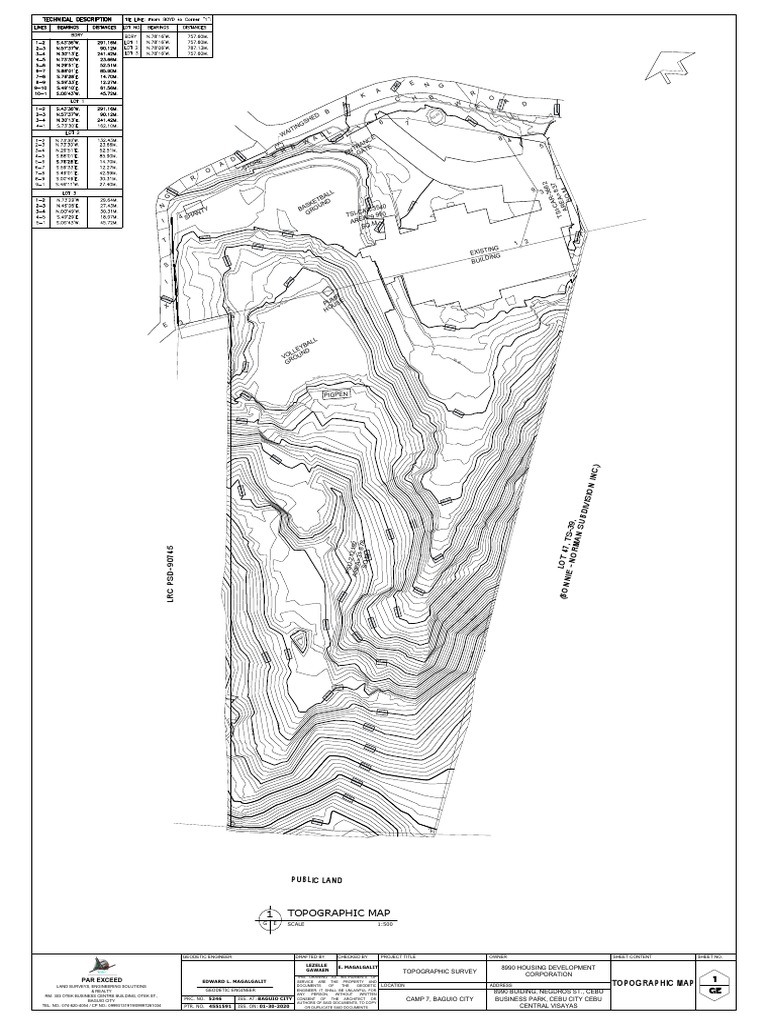 Topographic Survey Map for Camp 7 | PDF