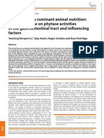 Phytase in Non-Ruminant Animal Nutrition: A Critical Review On Phytase Activities in The Gastrointestinal Tract and in Uencing Factors