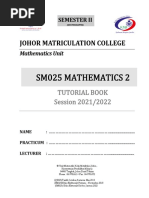 2122 - sm025 Mathematics 2 Tutorial Book