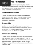 Amazons Leadership Principles PDF | PDF | Leadership | Psychological  Concepts