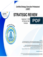 Certified Strategy Execution Professional (CSEP) Course Outline