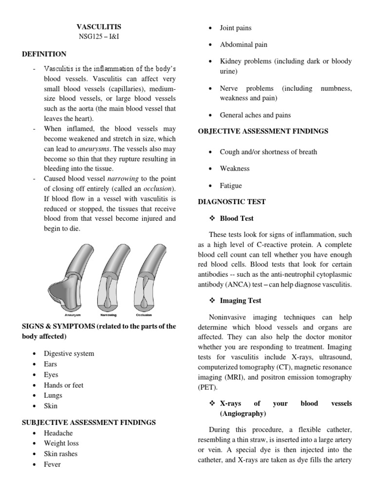 Vasculitis group 6 fact sheet pdf blood vessel ct scan