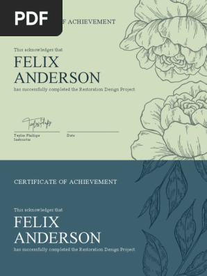 CERTIFICATE OF ACHIEVEMENT