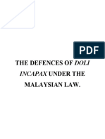 The Defences of Doli Incapax Under Malaysian Law