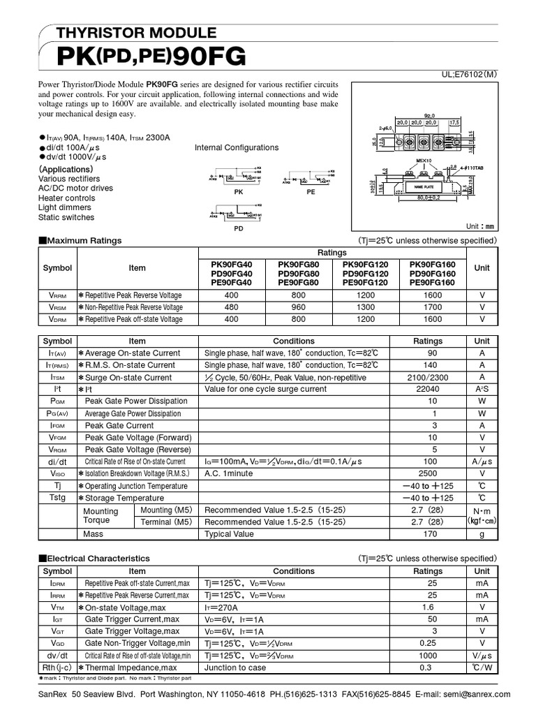 PK (PD, Pe) 90FG | PDF | Rectifier | Electricity