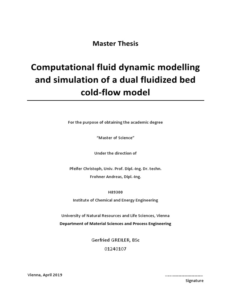 Computational Fluid Dynamic Modelling and Simulation of A Dual ...