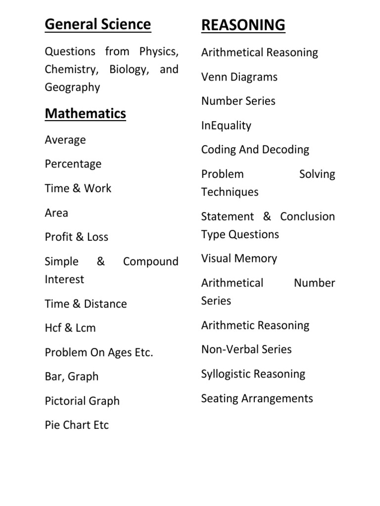 Comprehensive Science & Math Quiz Guide | PDF