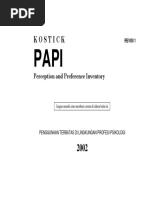 Panduan Skoring Tes PAPI Kostick | PDF | Pengembangan Diri