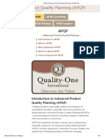 APQP - Advanced Product Quality Planning - Quality-One