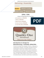 DFM - DFA - Design For Manufacturing - Assembly - Quality-One