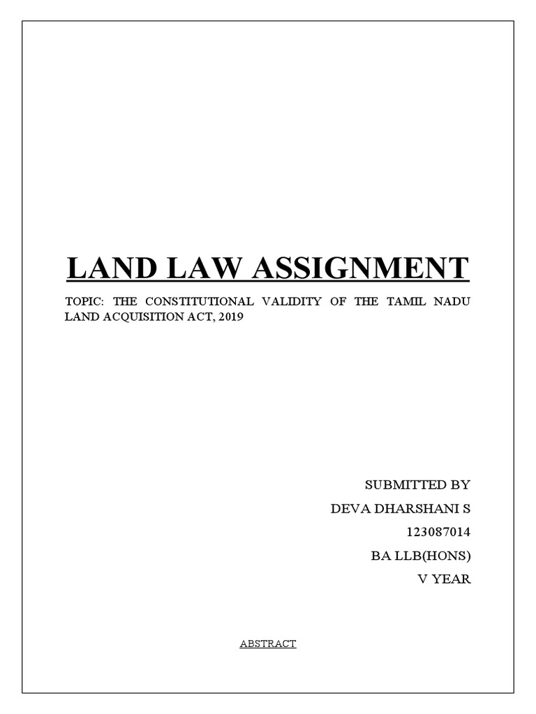 Land Law PDF Eminent Domain Supreme Court Of India