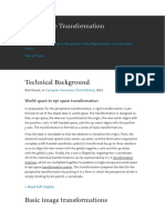 Perspective Transformation: Technical Background