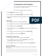 Course Assessment Questionnaire