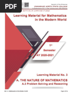 BSIT 1A Learning Material No. 3 Problem Solving and Reasoning ANSWER