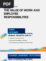 Chapter 5 The Value of Work and Employee Responsibilities