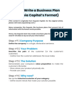 How to Write a Business Plan Using Sequoia Capital's 15-20 Slide Format
