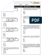 REVISÃ PROVA MATEMÁTICA 5º ANO 2022 DEZEMBRO