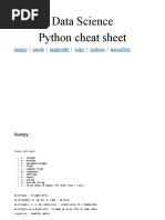 Data Science Python Cheat Sheet